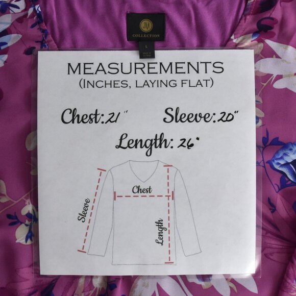 JM Collection Blouse Size Large - Picture 8 of 8